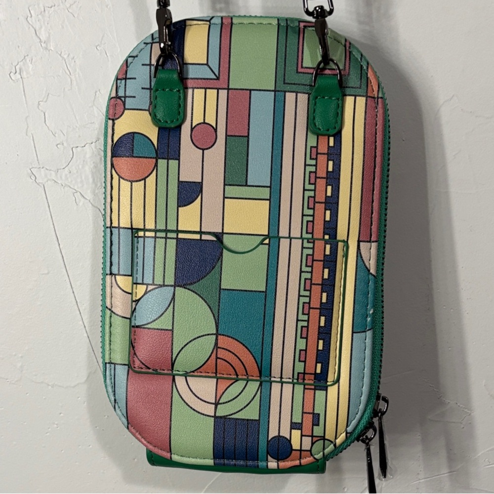 Monarque Frank Lloyd Wright Sagauro Sunrise Faux Leather Crossbody Bag - Picture 4 of 4